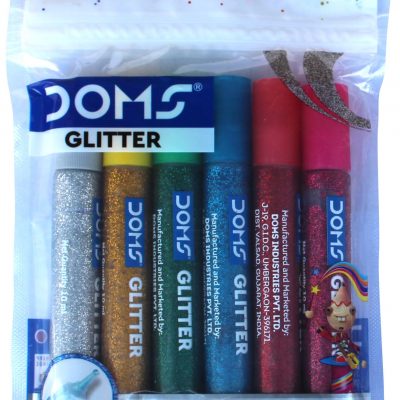 Glitter Glue 10 ml, vibrant colours, 6 shades
